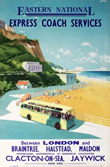 Clacton: Poster for Eastern National Express Coach Services