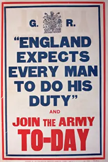 Expects: Poster, England Expects Every Man to do his Duty
