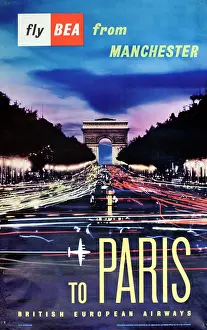 Onslow Auctions Limited: Poster, Fly BEA from Manchester to Paris