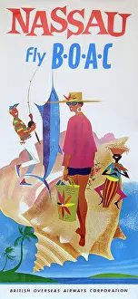 The Kiki Werth Poster Collection: Poster, Fly BOAC to Nassau