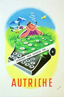 Typewriter: Poster, Forget your troubles in Austria