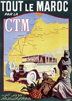Casablanca: Poster for French railways to Morocco