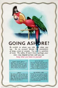 Careless: Poster, Going Ashore? WW2