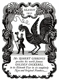 Ravilious: Poster for the Golden Cockerel Press, by Eric Ravilious