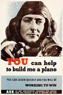 Quickly: Poster, You can help to build me a plane, WW2
