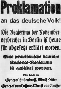Legitimate: Poster of Hitler Coup, 1923