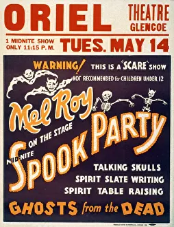 Spook: Poster for horror / spook show, with Mel ?