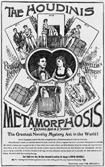 Illusionists: Poster of the Houdinis performing METAMORPHOSIS, ?
