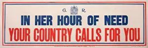 World War One: Poster, In Her Hour of Need