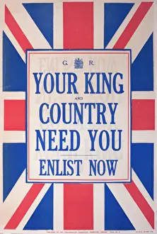 Encouraging: Poster, Your King and Country Need You