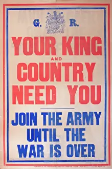 World War One: Poster, Your King and Country Need You