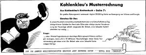 Appeal: Poster of Kohlenklau's - coal thief sample invoice