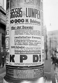 Urges: Poster of the KPD against the SPD in Berlin, 1929