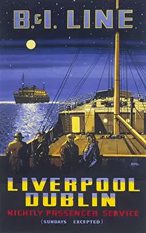 Sundays: Poster for the Liverpool to Belfast passenger service