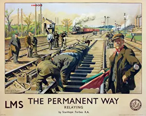 Stanhope: Poster, LMS, The Permanent Way, Relaying