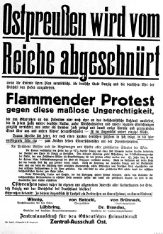 Campaigning: Poster against the loss of Danzig and the constriction