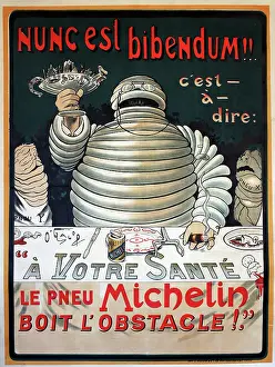 Glue: Poster, Michelin bicycle tyres, Nunc est bibendum