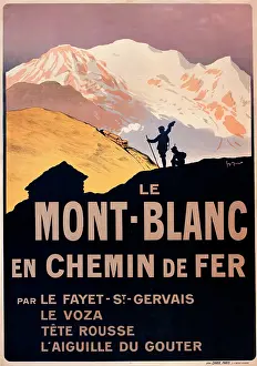 Poster, Mont Blanc by railway