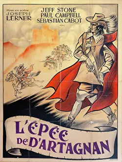 Trois: Poster, Musee D'Artagnan, Lupiac, Gers, Occitania, France