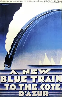 Sleeper: Poster, A New Blue Train to the Cote d'Azur
