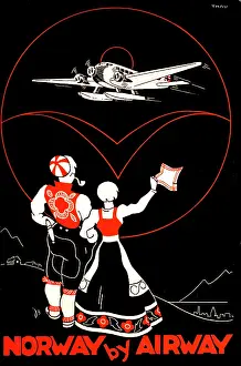 Airline: Poster, Norway by Airway