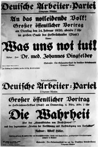 Succeeded: Poster of the NSDAP from the early days