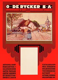 Lithographer: Poster for O. de Rycker - Belgian Lithographer