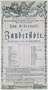 Emanuel: Poster for the opera The Magic Flute ('Die Zauberflote')