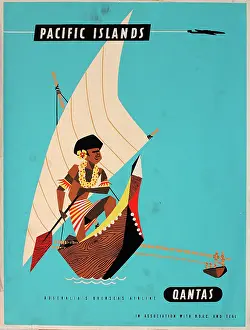 Qantas: Poster, Pacific Islands via Qantas