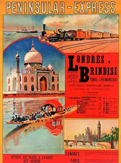 Bologna: Poster, Peninsular-Express, London to Brindisi
