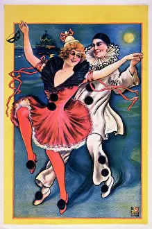 Ruff: Poster, Pierrot and woman dancing