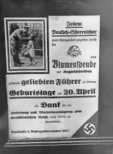 Promoting: Poster promoting flower donation, 1938