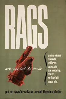 Overcoats: Poster requesting Rags for salvage