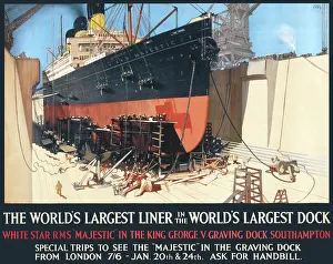 Graving: Poster for the RMS Majestic