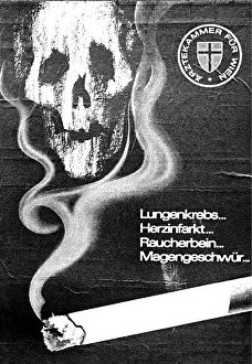 Ulcers: Poster against smoking 1971