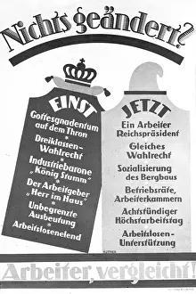 Compare: Poster of the SPD in the Weimar Republic, 1920s