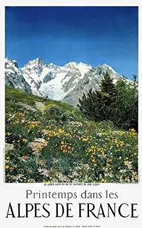 Lautaret: Poster, Spring in the French Alps