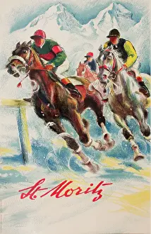 Jockeys: Poster, St Moritz, horse racing