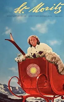 Cancelled: Poster, St Moritz, Switzerland, Winter Olympics