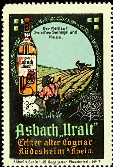 Alkohol: Poster stamp Asbach Uralt