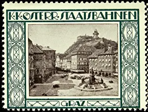 Plazas: Poster stamp Austrian State Railways