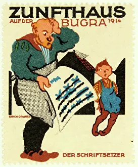 Typesetter: Poster stamp BUGRA 1914