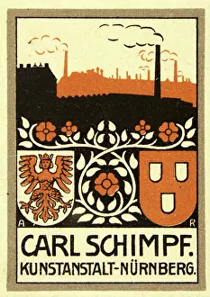 Kunstanstalt: Poster stamp Carl Schimpf