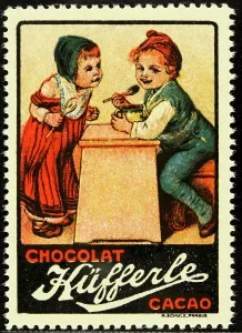 Chocolat: Poster stamp Chocolat Kufferle Cacao