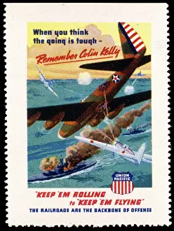 Railroads: Poster stamp design, Keep Em Rolling