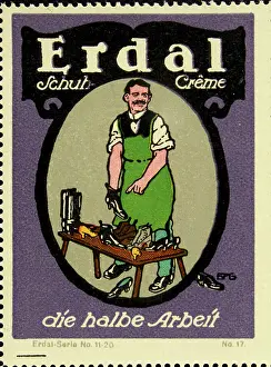 Cobblers: Poster stamp Erdal shoe cream