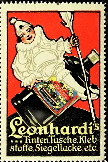 Glues: Poster stamp Leonhardi's ink