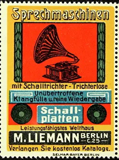 Gramophones: Poster stamp Liemann Berlin