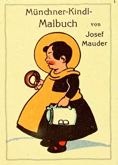 Coloring: Poster stamp Munich-Kindl coloring book