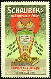 Lucke: Poster stamp Schaubek's stamp album